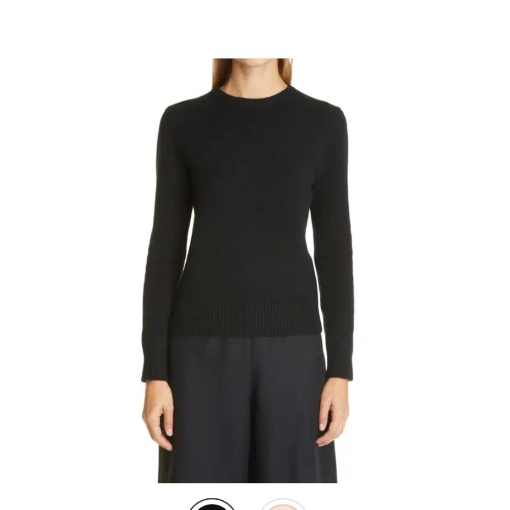 Nordstrom Co Crewneck Pullover Sweater Long Sleeves Navy Women's Size S NWT